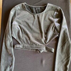 H:ours Metallic Unique back belt Shirt Junior/Ladies Medium